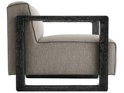 Duran Accent Chair in Fossil Tweed with Black Cerused Wood