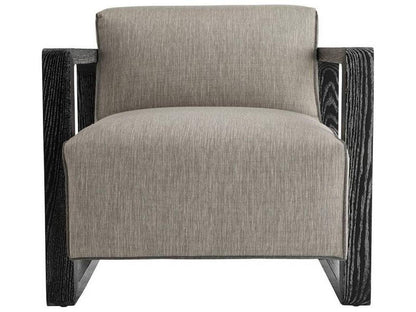 Duran Accent Chair in Fossil Tweed with Black Cerused Wood