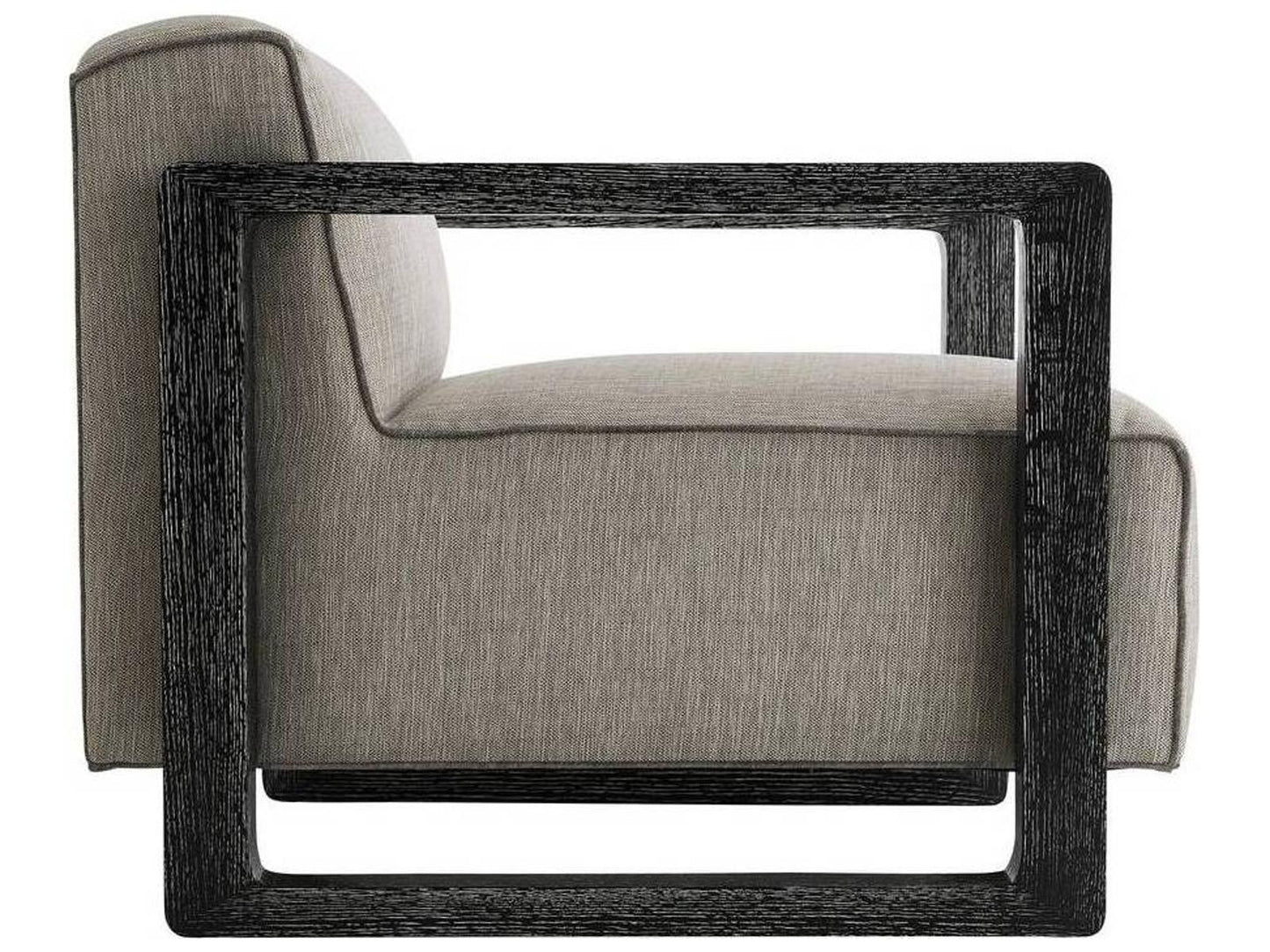Duran Accent Chair in Fossil Tweed with Black Cerused Wood