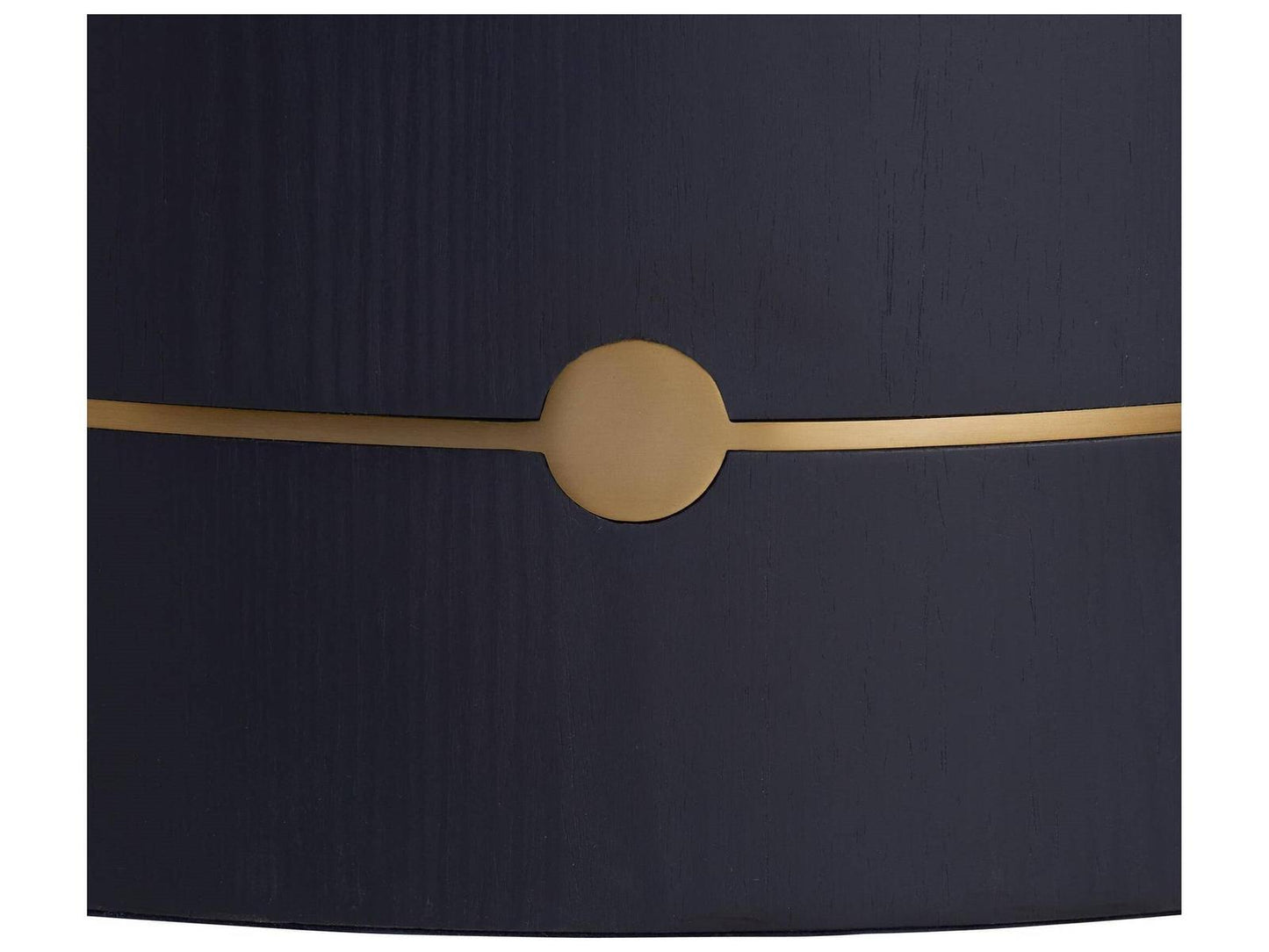 Round Wood Blue Gold End Table