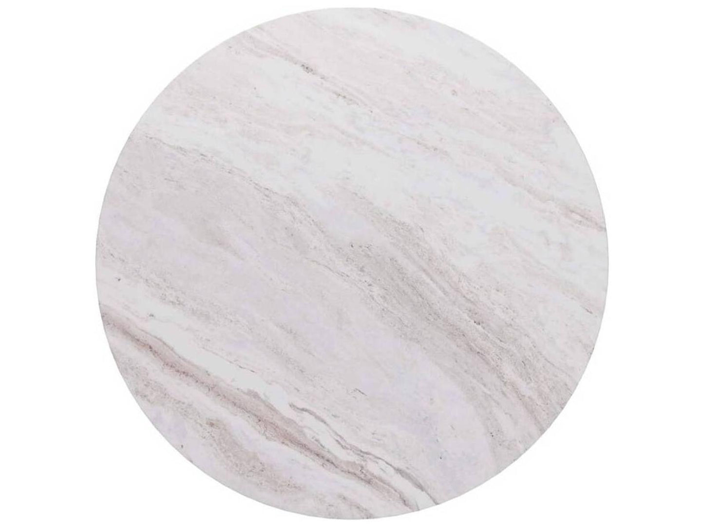 Torrington Round Coffee Table in Toronto Leathered Marble and Ebony Oak