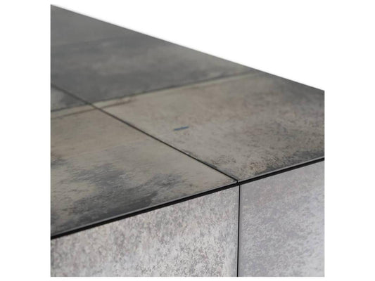 Antonia Square Coffee Table with Antiqued Mirror Finish