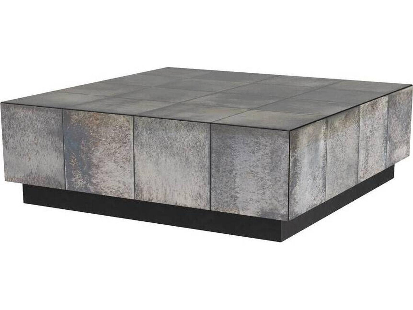 Antonia Square Coffee Table with Antiqued Mirror Finish