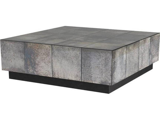 Antonia Square Coffee Table with Antiqued Mirror Finish