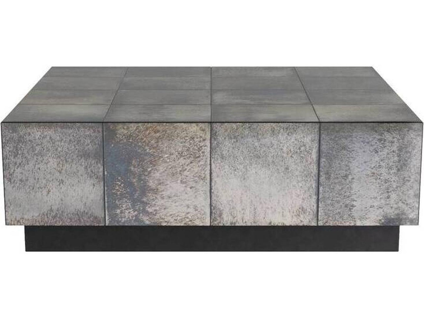 Antonia Square Coffee Table with Antiqued Mirror Finish