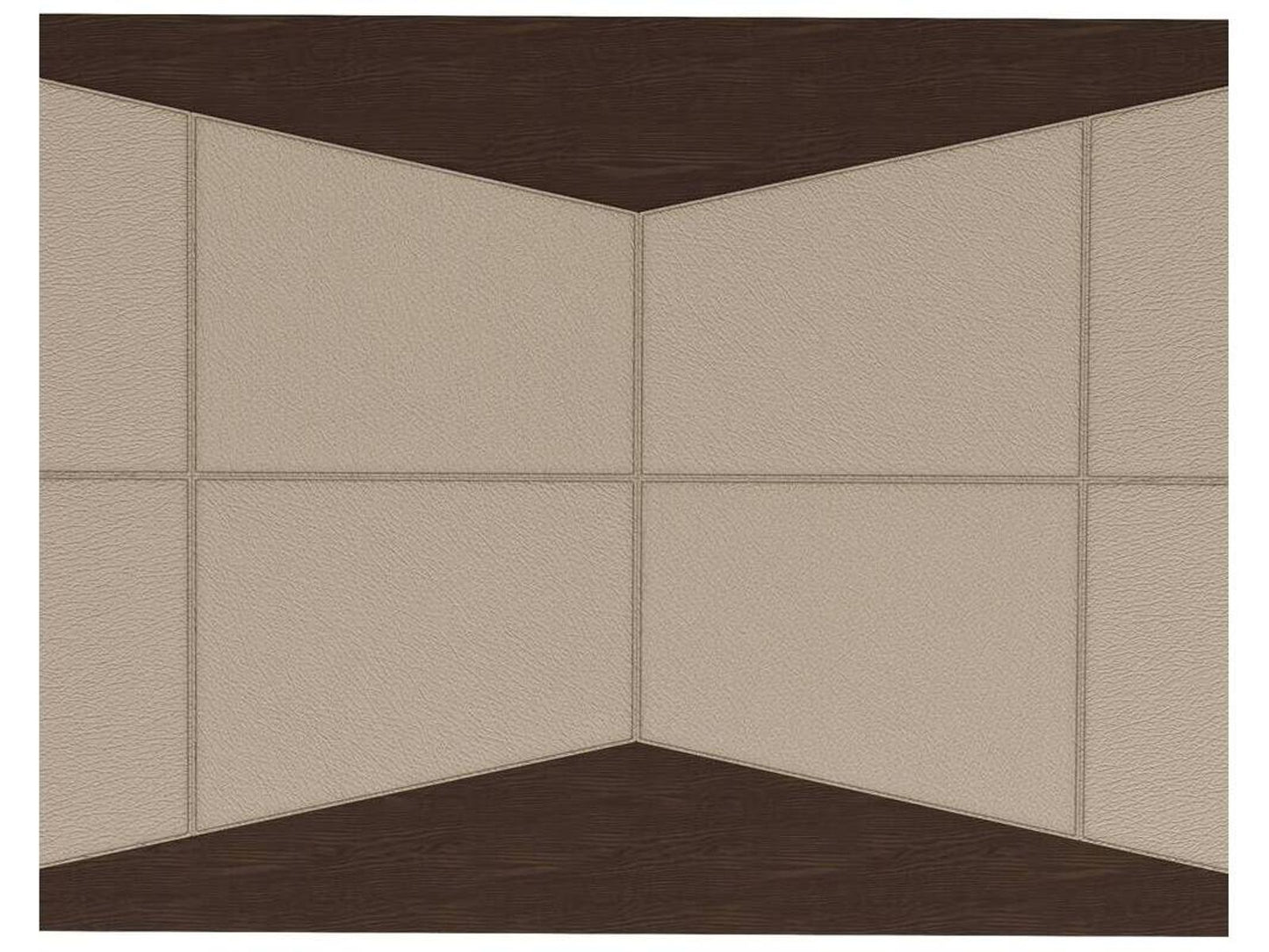 Yuki Rectangle Cocktail Table in Sable Finished Oak and Leather