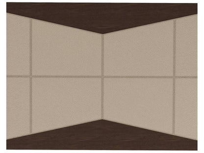 Yuki Rectangle Cocktail Table in Sable Finished Oak and Leather