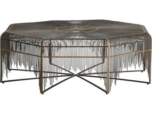 Arteriors Ilaria Octagonal Coffee Table in Natural Iron
