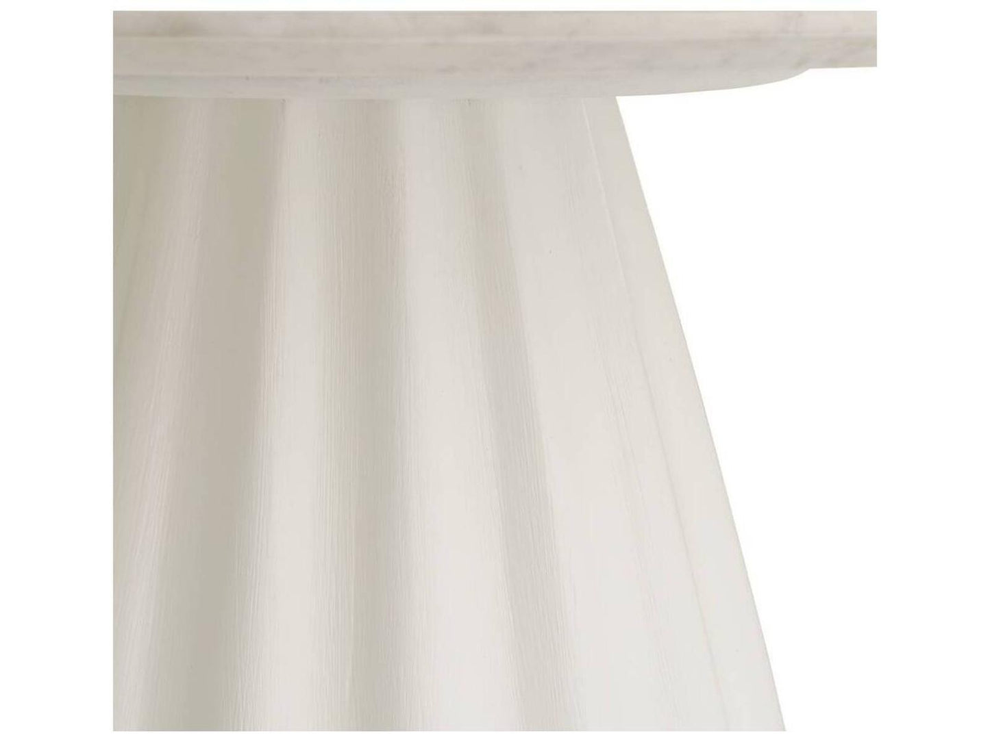 Rinny Round Marble Coffee Table in White