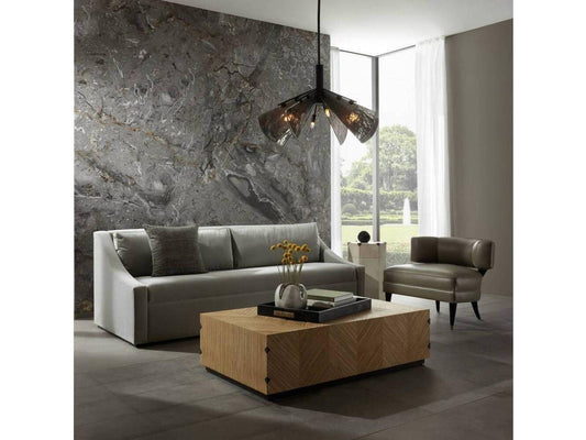 Zuki Rectangle Coffee Table in Bronze and Ofram Veneer