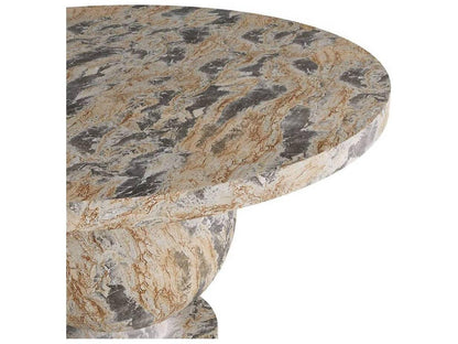 Brenna Round Sahara Faux Marble Concrete Console Table