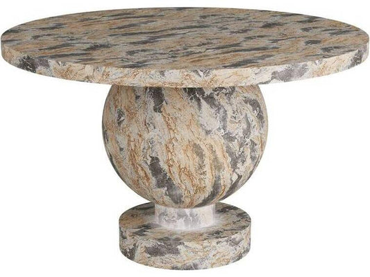 Brenna Round Sahara Faux Marble Concrete Console Table