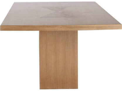 Crockett 80-Inch Rectangle Dining Table in Oyster Oak Veneer