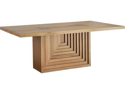 Crockett 80-Inch Rectangle Dining Table in Oyster Oak Veneer