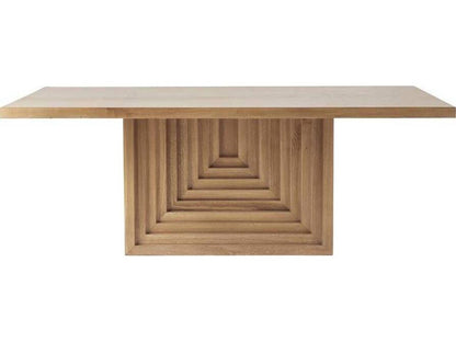 Crockett 80-Inch Rectangle Dining Table in Oyster Oak Veneer
