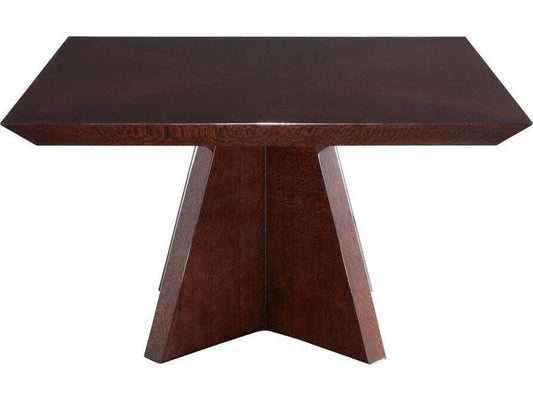 Hogarth Square Dining Table in Dark Sienna Lacewood Veneer