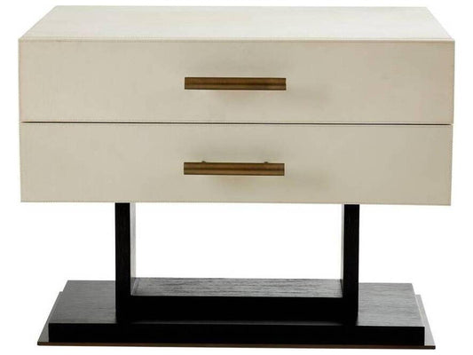 2-Drawers Beige Tatro Nightstand