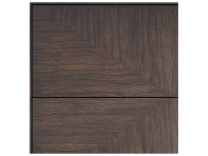 Broomfield Ofram Veneer Side Table in Brindle with Soft-Close Drawers