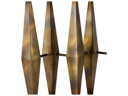 Dagmar Rectangle Console Table in Matte Black Marble and Antique Gold