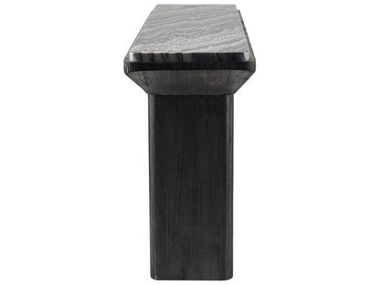 Elio Rectangle Console Table in Galaxy Marble and Ebony Mango Wood