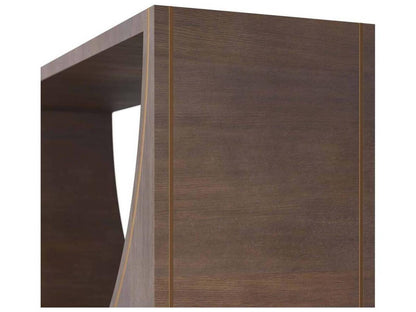 Arteriors Tatton Console Table in Umber Oak Veneer and Antique Brass
