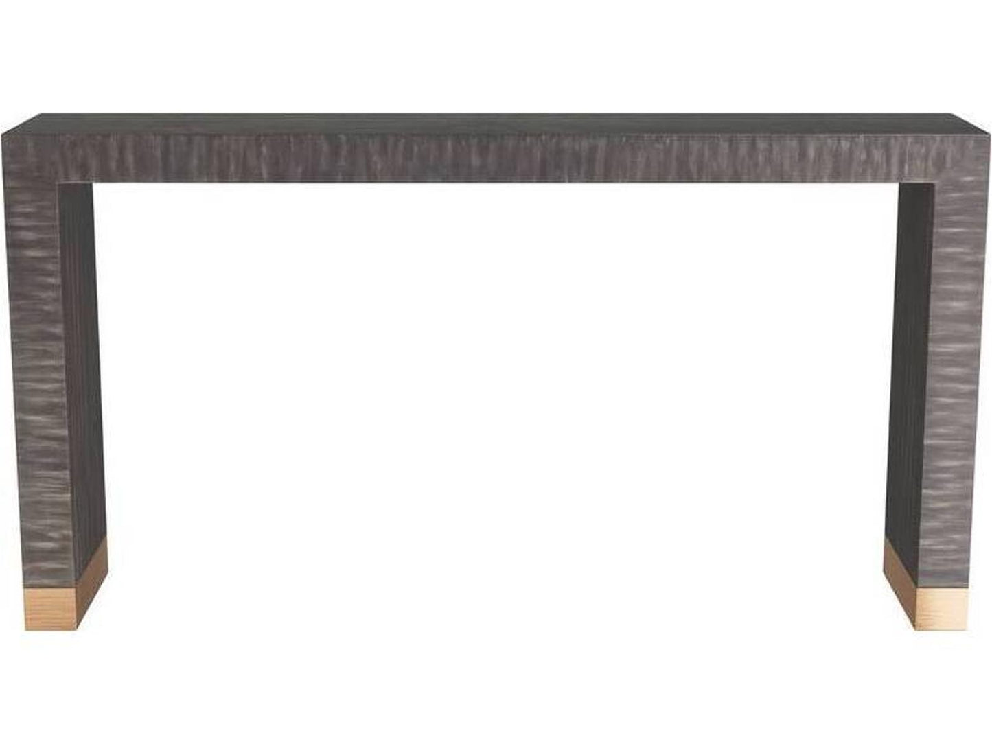 Andreas Console Table Dark Gray Straw Marquetry