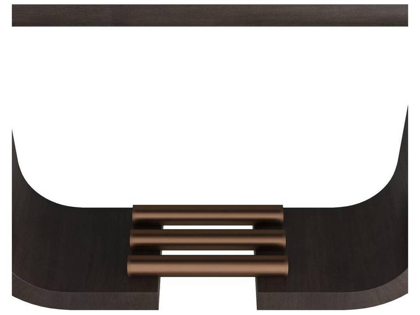 Ralston Console Table Charcoal Amara Veneer with Antique Brass