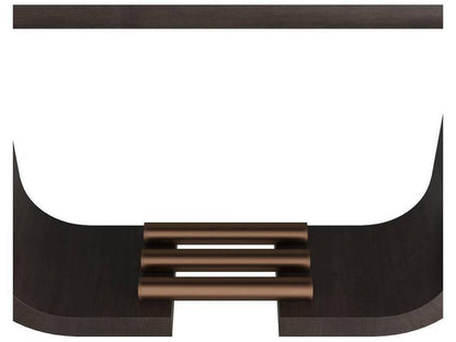 Ralston Console Table Charcoal Amara Veneer with Antique Brass