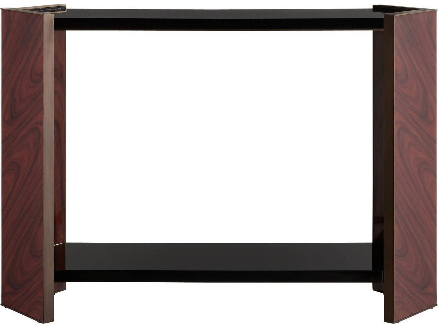 Rectangular Wood Black Red Console Table