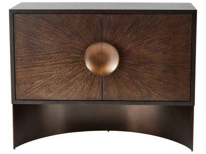 John Short Cabinet in Brindle Eucalyptus Veneer and Antique Brass