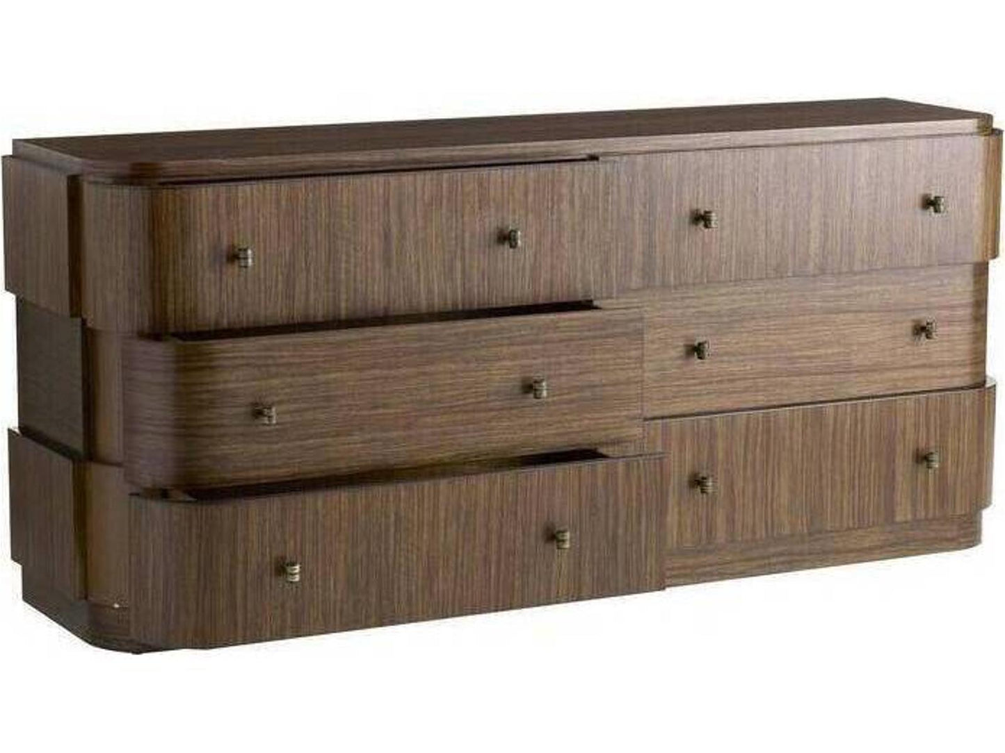 Jacques 6-Drawer Brindle Ofram Veneer Double Dresser