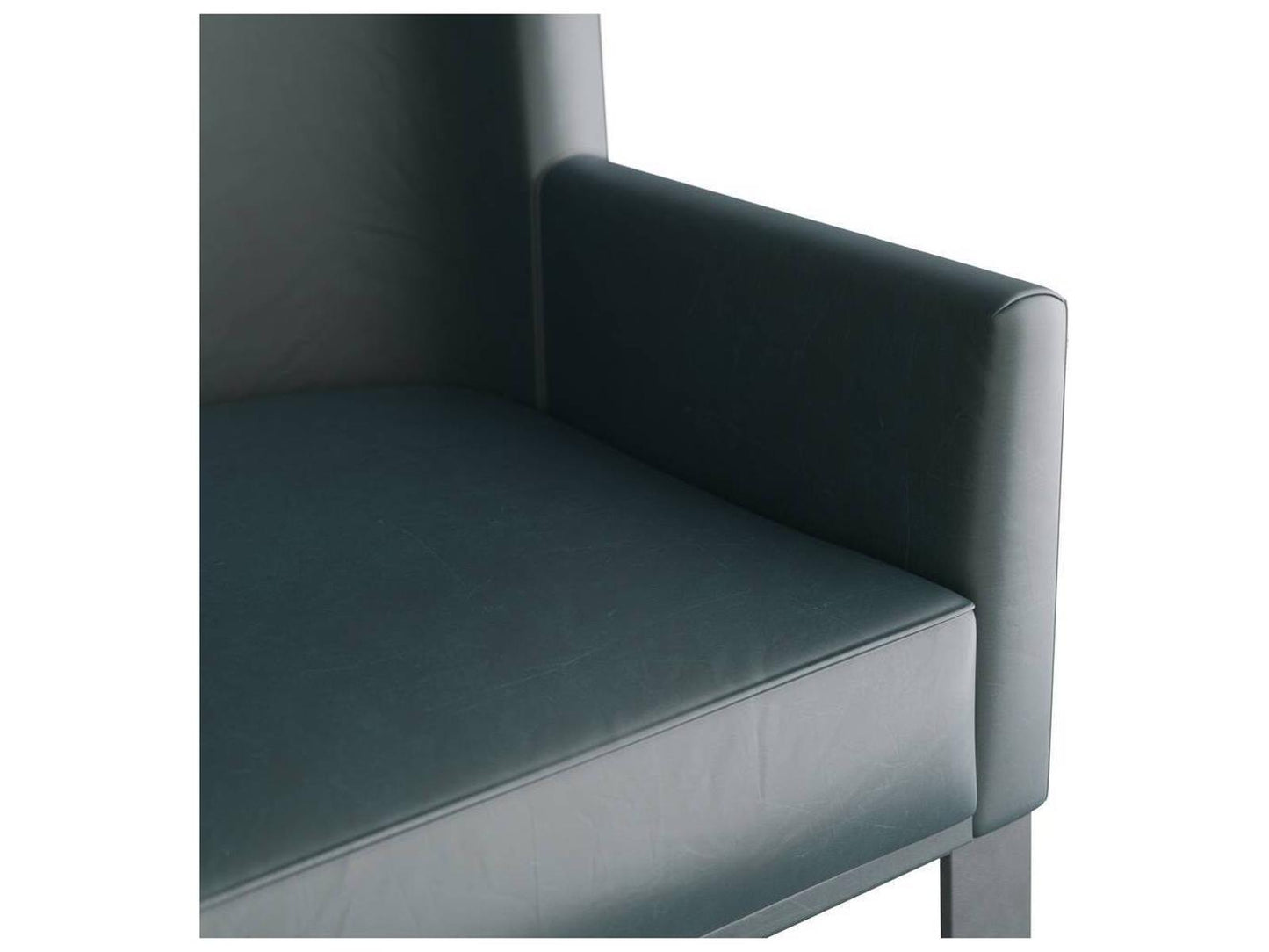 Gray Leather Accent Chair Bleu