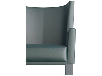 Gray Leather Accent Chair Bleu