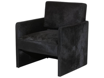 Devine Black Hair-on-Hide Accent Chair