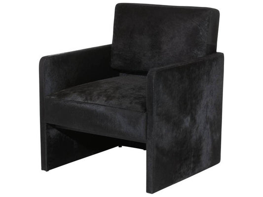 Devine Black Hair-on-Hide Accent Chair