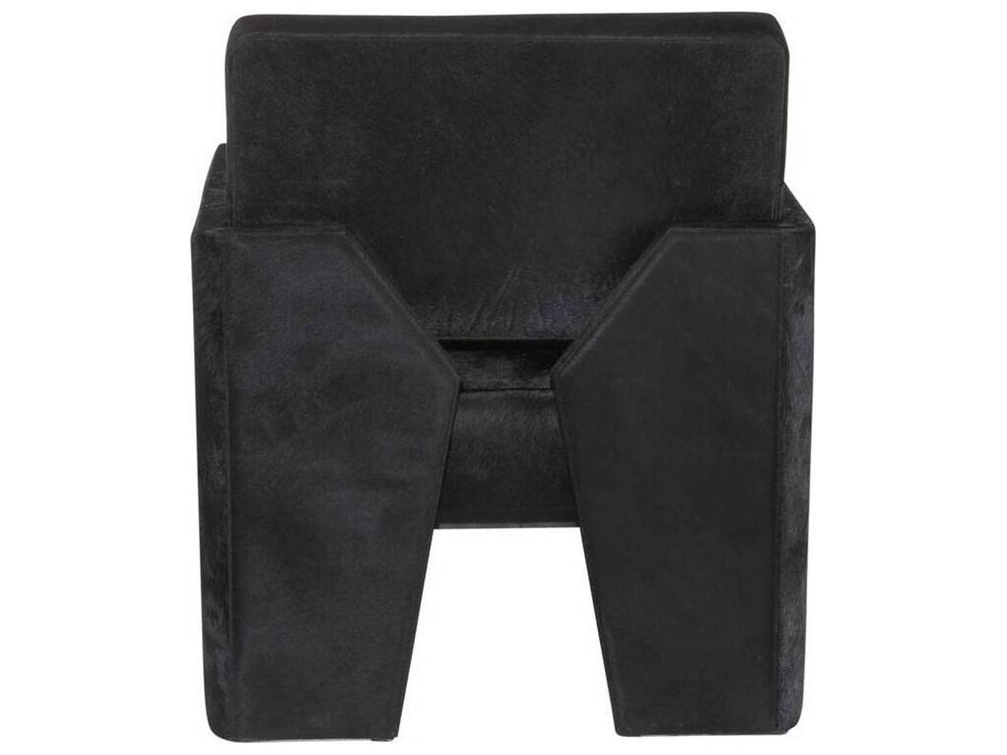Devine Black Hair-on-Hide Accent Chair