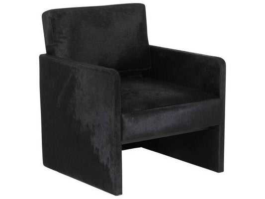 Devine Black Hair-on-Hide Accent Chair