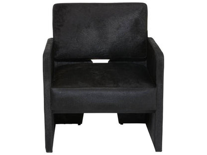 Devine Black Hair-on-Hide Accent Chair