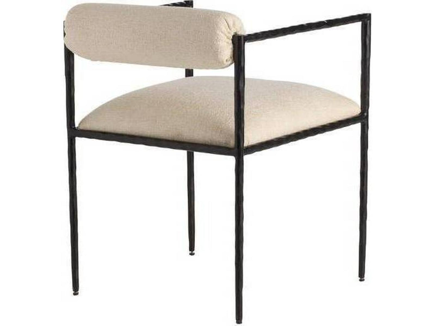 Barbana Iron Frame Accent Chair in Oxford White