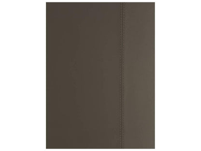 Hershel Upholstered Dining Armchair in Dim Gray Leather and Ebony