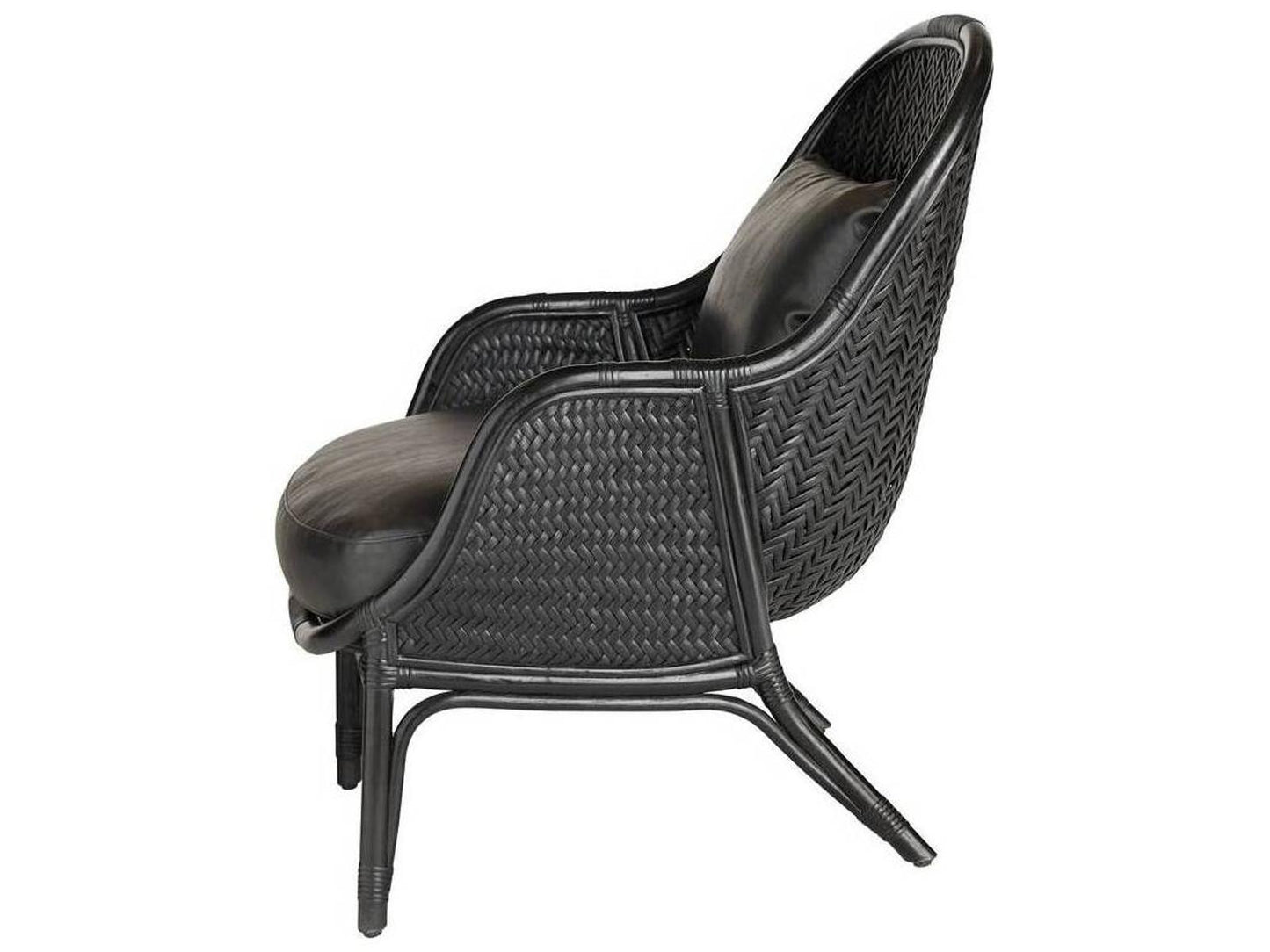 Bonnie Lounge Chair in Noir Vegan Leather