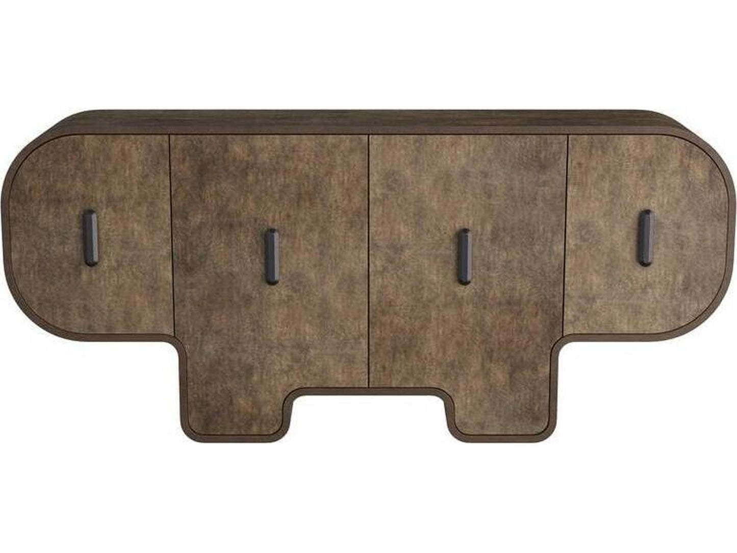 Arteriors Bruno Tortoise Burl Oak Veneer Credenza with Iron Handles