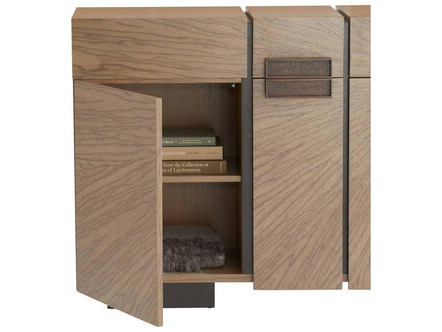 Lafayette Credenza Ofram Veneer and Brass Chateau Gray