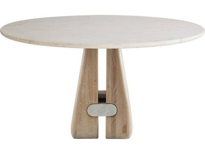 Round White Marble Dining Table