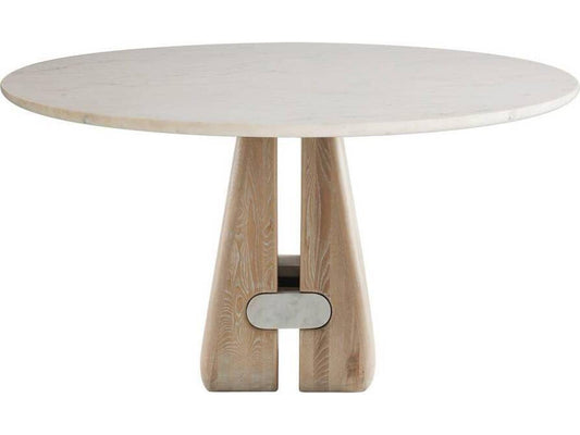 Round White Marble Dining Table