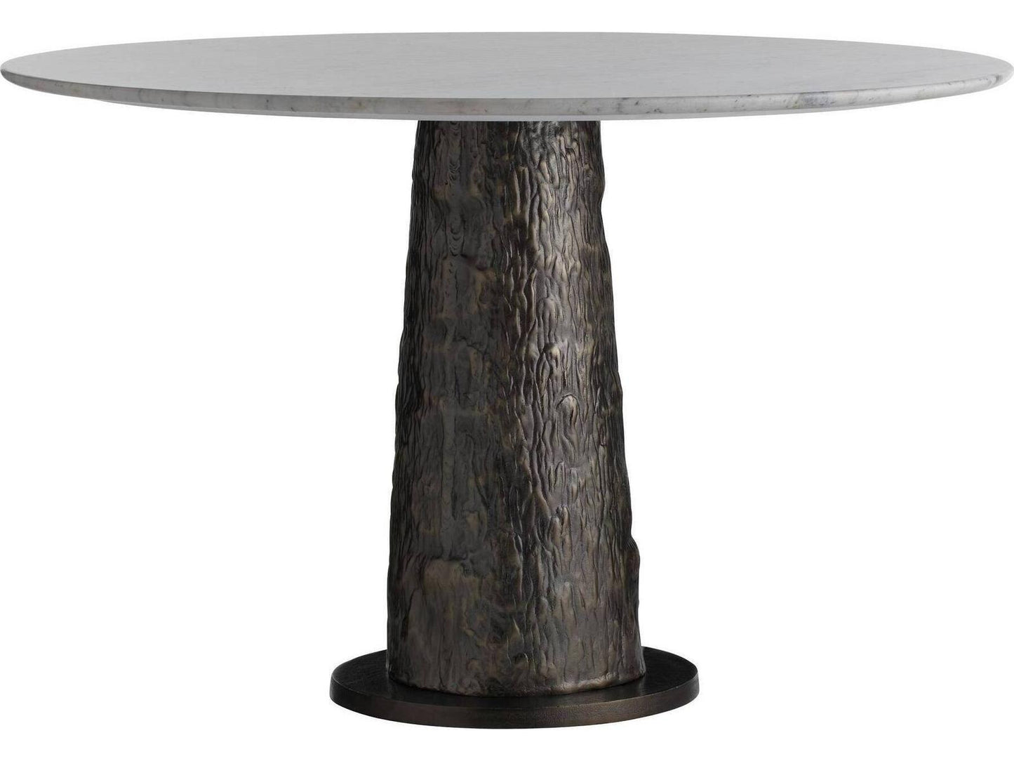 Round Marble White Black Console Table