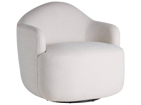 Swivel White Accent Chair