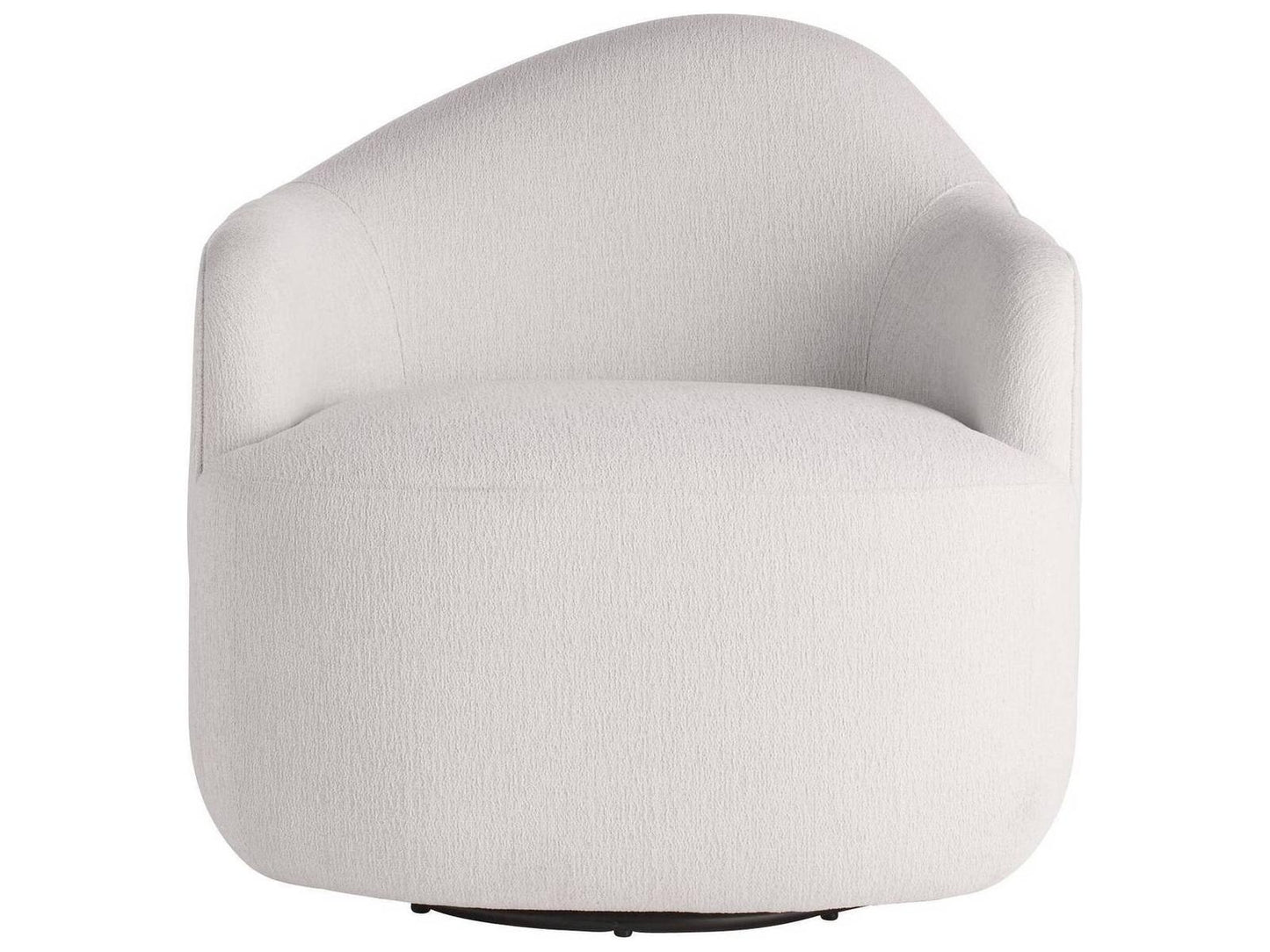 Swivel White Accent Chair