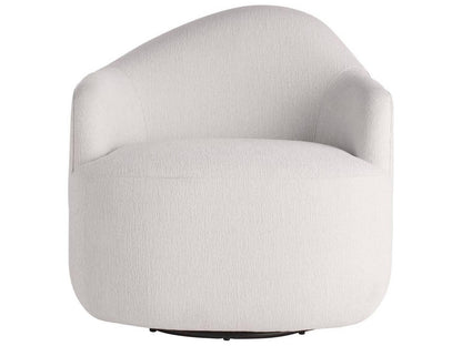 Swivel White Accent Chair