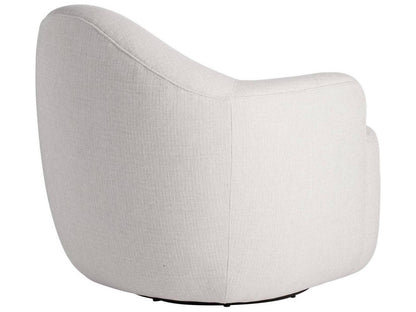 Swivel White Accent Chair